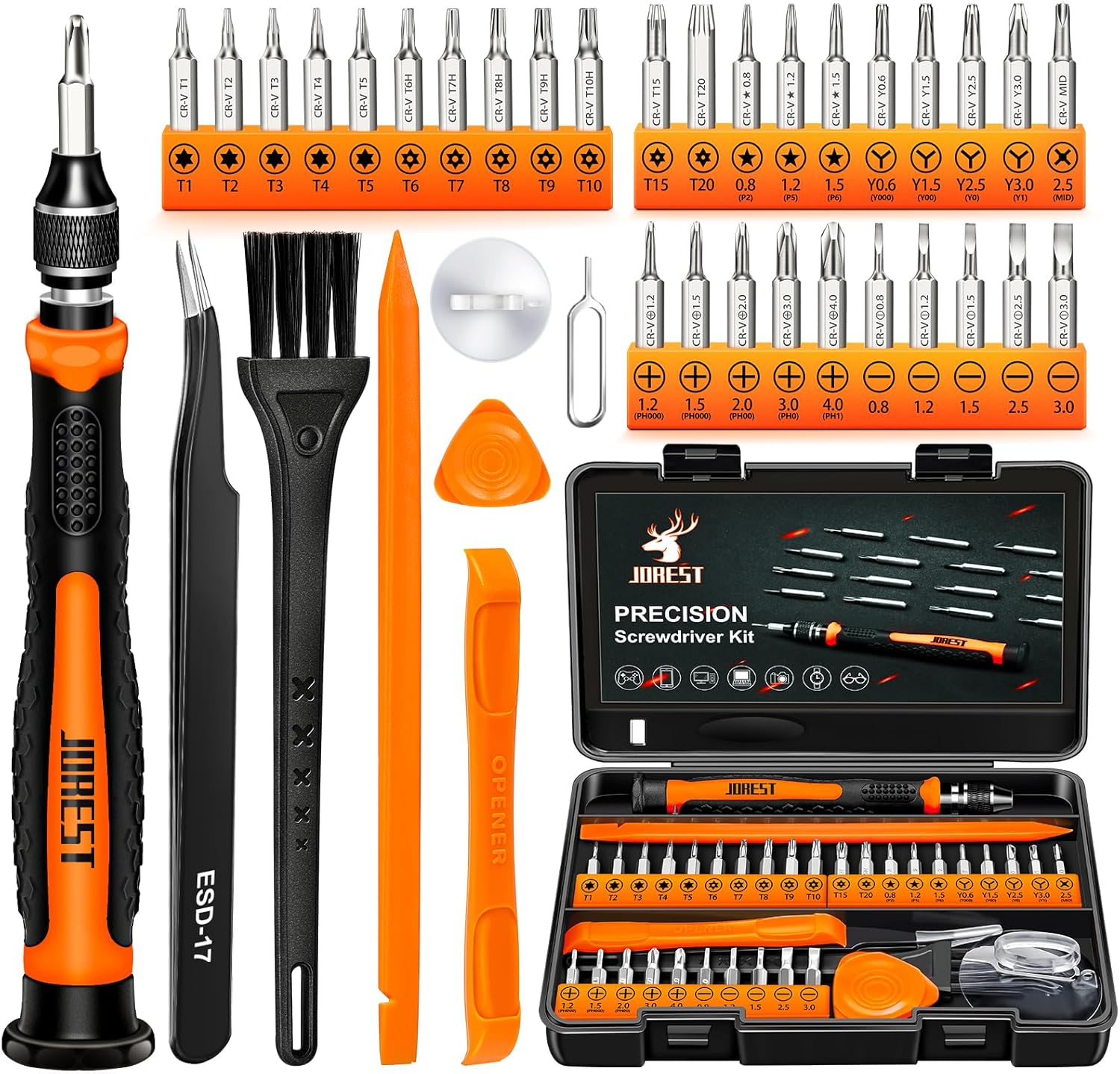 JOREST 38Pcs Destornilladores Precision Kit